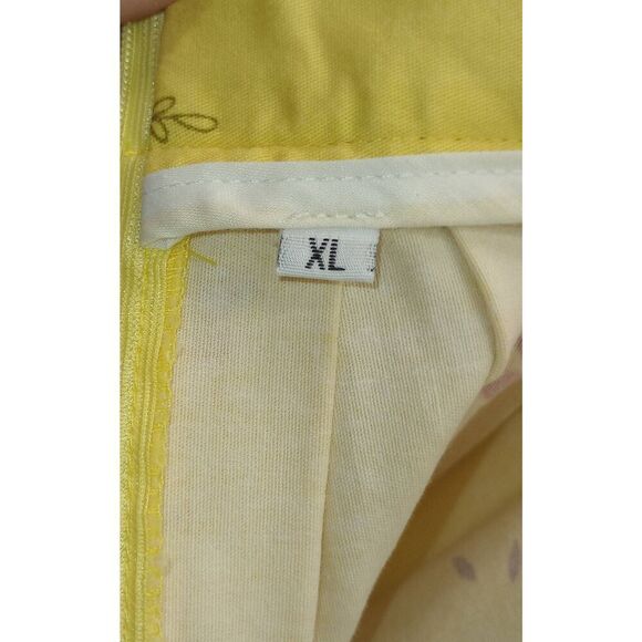 Yellow autumn, owl circle skirt , rockabilly. Size XL - Picture 5 of 5